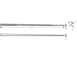 hansgrohe Neigungsprofil RainTurn 1200 mm edelstahl 56158000