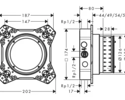 hansgrohe Unterputz Grundkörper IBOX UNIVERSAL 2 01500180