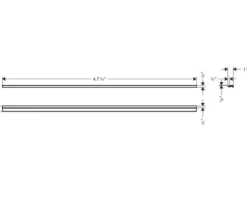 hansgrohe Wandprofil RainTurn 1200 mm schwarz matt 56161670