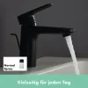 hansgrohe Waschtischarmatur VERNIS BLEND 100 schwarz matt mit Zugstange 71551670