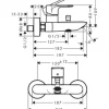 hansgrohe Badewannenarmatur REBRIS E chrom 72450000