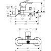 hansgrohe Badewannenarmatur TALIS E schwarz 71740670