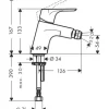 hansgrohe Bidetarmatur FOCUS chrom Push-Open Ablaufventil 31922000