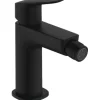 hansgrohe Bidetarmatur LOGIS 110 Eco schwarz matt mit Zugstangen-Ablaufgarnitur 71201670