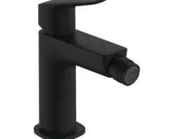 hansgrohe Bidetarmatur LOGIS 110 Eco schwarz matt mit Zugstangen-Ablaufgarnitur 71201670