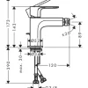 hansgrohe Bidetarmatur REBRIS E schwarz matt 72211670
