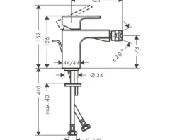 hansgrohe Bidetarmatur VERNIS SHAPE schwarz matt 71211670