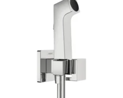 hansgrohe Bidetbrauseset Bidette 1jet E EcoSmart für Kaltwasser mit Brausehalter und Brauseschlauch 125 cm eckig chrom 29231000