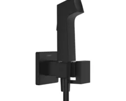 hansgrohe Bidetbrauseset Bidette 1jet E EcoSmart für Warmwasser mit Brausehalter und Brauseschlauch 125 cm schwarz matt 29233670