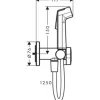 hansgrohe Bidetbrauseset Bidette 1jet S EcoSmart für Warmwasser mit Brausehalter und Brauseschlauch 125 cm brushed bronze gebürstet 29232140