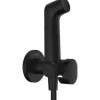 hansgrohe Bidetbrauseset Bidette 1jet S EcoSmart für Warmwasser mit Brausehalter und Brauseschlauch 125 cm schwarz matt 29232670