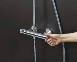 hansgrohe Duschsäule inkl. Thermostat VERNIS BLEND Showerpipe 200 1jet EcoSmart chrom 26089000