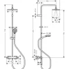 hansgrohe Duschsäule inkl. Thermostat VERNIS SHAPE Showerpipe 230 1jet EcoSmart schwarz matt 26097670