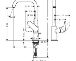 hansgrohe Waschtischarmatur FOCUS chrom 31609000
