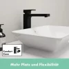 hansgrohe Waschtischarmatur für Aufsatzwaschbecken VERNIS SHAPE 190 schwarz matt mit Zugstange 71562670