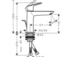 hansgrohe Waschtischarmatur LOGIS chrom 71254000