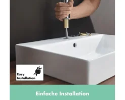 hansgrohe Waschtischarmatur mit Einhebelmischer VERNIS BLEND 70 chrom mit Zugstange 71550000