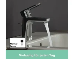 hansgrohe Waschtischarmatur mit Einhebelmischer VERNIS BLEND 70 chrom mit Zugstange 71550000