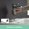 hansgrohe Waschtischarmatur mit Einhebelmischer VERNIS BLEND 100 chrom mit Zugstange 71551000