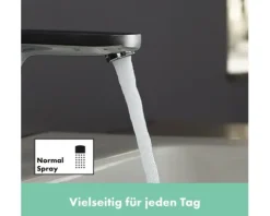 hansgrohe Waschtischarmatur mit Einhebelmischer VERNIS BLEND 100 chrom mit Zugstange 71551000