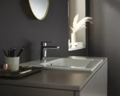 hansgrohe Waschtischarmatur mit Einhebelmischer VERNIS BLEND 100 CoolStart chrom mit Zugstange 71585000