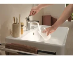 hansgrohe Waschtischarmatur mit Einhebelmischer VERNIS BLEND 100 CoolStart chrom mit Zugstange 71585000