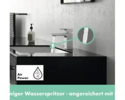 hansgrohe Waschtischarmatur mit Einhebelmischer VERNIS SHAPE 100 chrom mit Zugstange 71561000