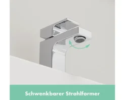 hansgrohe Waschtischarmatur mit Einhebelmischer VERNIS SHAPE 70 chrom mit Zugstange 71560000