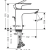 hansgrohe Waschtischarmatur TALIS E 110 weiß matt 71710700