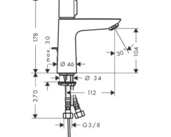 hansgrohe Waschtischarmatur TALIS SELECT E chrom 71750000