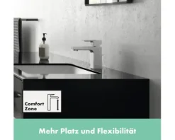 hansgrohe Waschtischarmatur VERNIS SHAPE 100 chrom mit Zugstangen-Ablaufgarnitur 71568000
