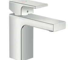 hansgrohe Waschtischarmatur VERNIS SHAPE 100 CoolStart chrom mit Zugstangen-Ablaufgarnitur 71594000