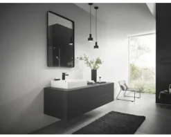 hansgrohe Waschtischarmatur VERNIS SHAPE 100 CoolStart schwarz matt mit Zugstangen-Ablaufgarnitur 71594670