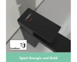 hansgrohe Waschtischarmatur VERNIS SHAPE 70 CoolStart schwarz matt mit Zugstangen-Ablaufgarnitur 71593670