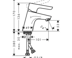 hansgrohe Waschtischarmatur WATERFORMS chrom 31559000