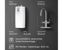 Heißwasserautomat Stiebel Eltron HOT 2.6 N Premium 3 in 1 b Untertisch 2,6 Liter mit Küchenarmatur edelstahloptik gebürstet