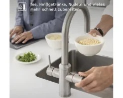 Heißwasserautomat Stiebel Eltron HOT 2.6 N Premium 3 in 1 b Untertisch 2,6 Liter mit Küchenarmatur edelstahloptik gebürstet