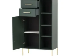Highboard Möbelpartner Kent BxHxT 67.1x117.4x33.1 cm waldgrün