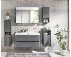 Highboard Pelipal xpressline 3261 grau mit Glasfront BxHxT 30 x 72 x 33 cm