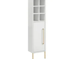 Highboard Möbelpartner Sarah BxHxT 30.4x130.6x21.8 cm kreideweiss