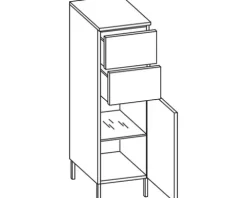 Highboard pelipal Mainz Breite 30 cm anthrazit zerlegt