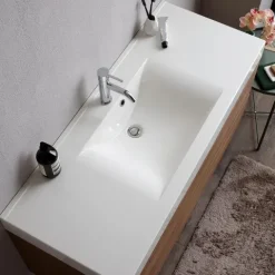 Hängendes Badezimmermöbel 120cm Schubladen und Waschbecken 1 Becken ohne Spiegel | Valentina