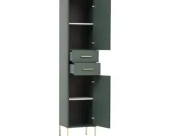 Hochschrank Möbelpartner Kent BxHxT 40,5 x 184,3 cm x 33,1 cm Frontfarbe grün