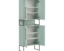 Hochschrank Möbelpartner Limone BxHxT 65,2 x 183,4 cm x 33,1 cm Frontfarbe mintgrün