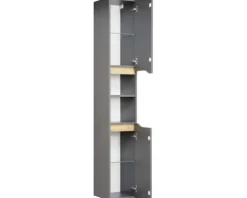 Hochschrank pelipal Capri 185,5 x 30 cm Quarzgrau