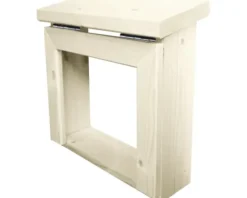 Holzgehäuse Karibu 340 x 318 für Steuergerät elfenbeinweiß