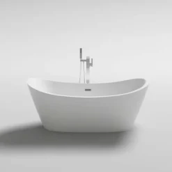 Home Deluxe - freistehende Badewanne mit Whirlpoolfunktion - OVALO PLUS - Maße 180 x 90 x 72 cm - inkl. komplettem Zubehör I Whirlwanne, Whirlpool für 2 Personen