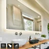 Home Deluxe - LED-Spiegel NOLA - Rechteckig 120 x 70 cm - 3 verschiedene Lichtfarben, Antibeschlagssystem - 38 Watt Gesamtleistung I Wandspiegel Badspiegel Badezimmerspiegel