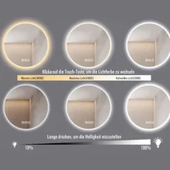 Home Deluxe - LED-Spiegel NOLA - Rechteckig 120 x 70 cm - 3 verschiedene Lichtfarben, Antibeschlagssystem - 38 Watt Gesamtleistung I Wandspiegel Badspiegel Badezimmerspiegel