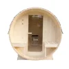 Home Deluxe - Outdoor Fasssauna LAHTI DELUXE L - Maße: ca. 195 cm x 192 cm x 220 cm, Holz: Fichtenholz - inkl. Saunaofen und Saunazubehör I Gartensauna, Außensauna, Sauna Fass für 4 Personen